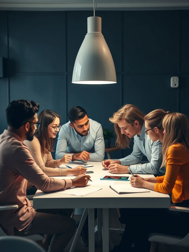 People sitting around a table.